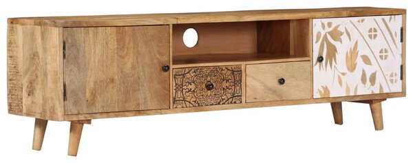 TV Cabinet 140x30x40 cm Solid Mango Wood