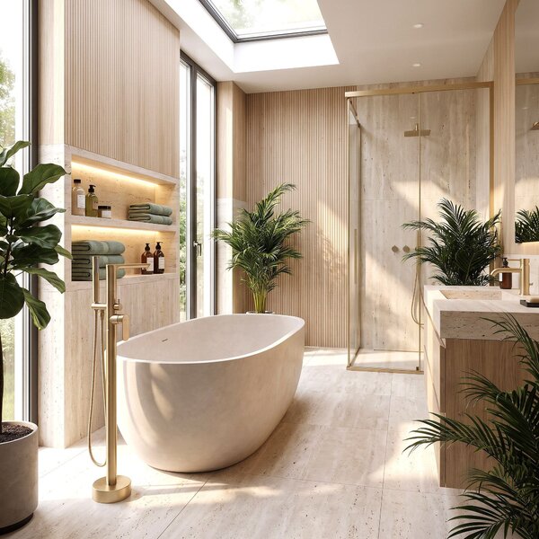 Free-standing faucet Rea Logan Brush Gold