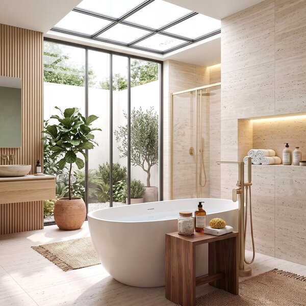 Free-standing faucet Rea Logan Brush Gold