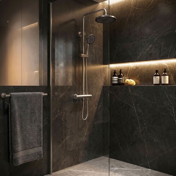 Shower set Rea Hunter Brush Nickel