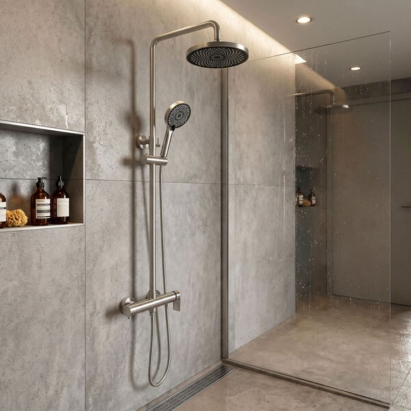 Shower set Rea Hunter Brush Nickel