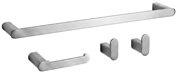 Bathroom Accessories Set Mati Brush Nickel 4 Pieces
