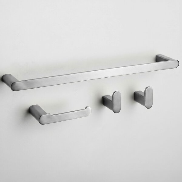 Bathroom Accessories Set Mati Brush Nickel 4 Pieces