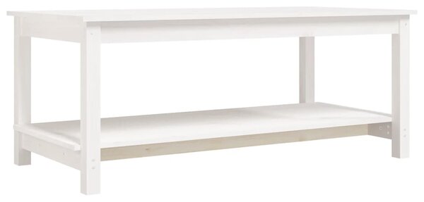 Coffee Table White 110x55x45 cm Solid Wood Pine