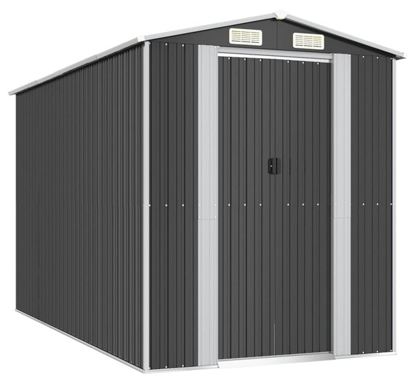 Garden Shed Anthracite 192x357x223 cm Galvanised Steel