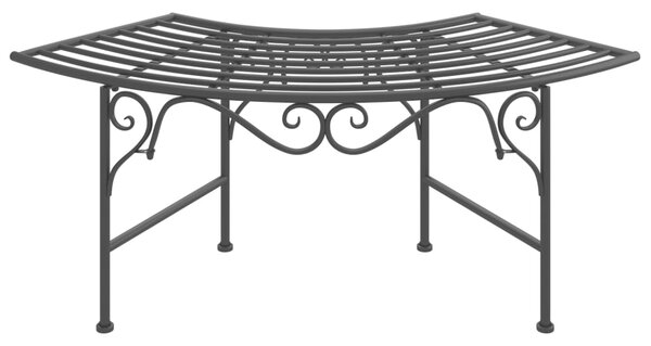 Tree Bench 113 cm Black Steel