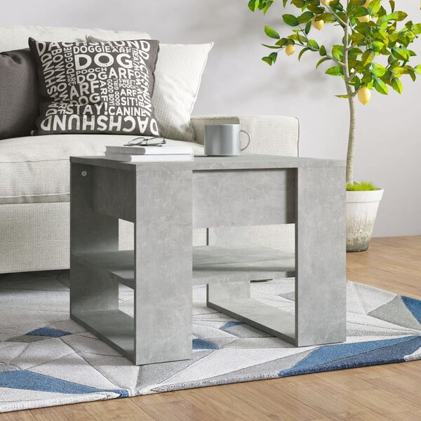 Coffee Table Concrete Grey 55.5x55x45 cm Engineered Wood