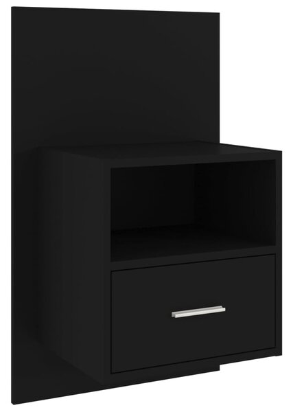 Wall-mounted Bedside Cabinet Black