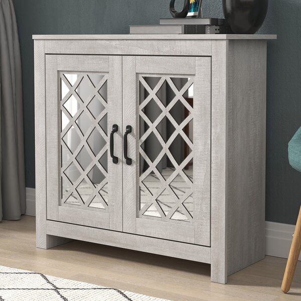 Tirana Wooden Shoe Cabinet With 2 Doors In Grey Oak