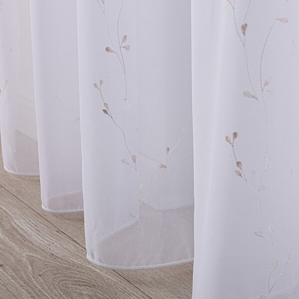 Pencil pleat voile/net curtain