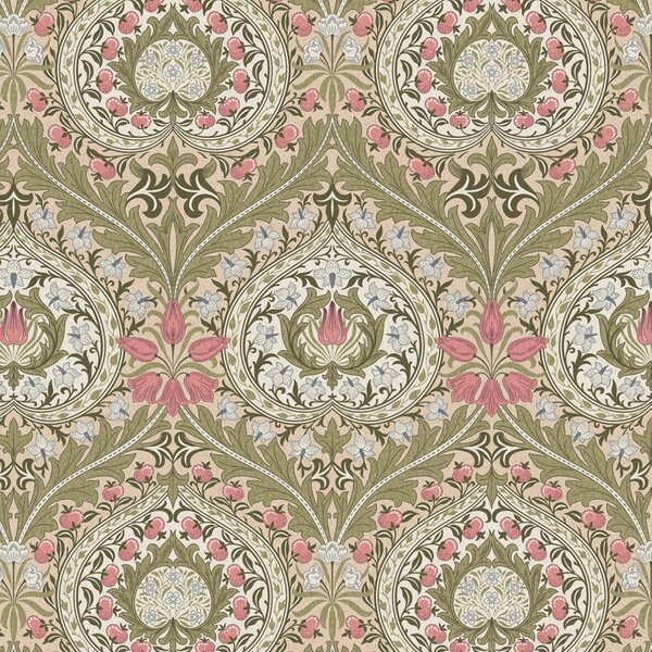 William Morris Eden Digitally Printed Fabric Rose