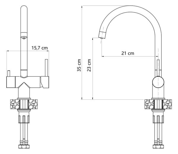 Kitchen faucet REA Caren Copper