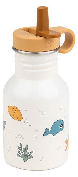 Done by deer Sea friends stainless steel bottle 35 cl Beige