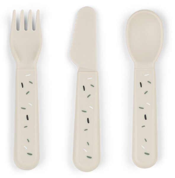 Done by deer Confetti Foodie Cutlery Set 3 Pieces Sand