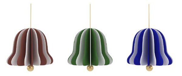 OYOY Christmas Bell hanging decoration set of 3 parts Nutmeg-green-blue