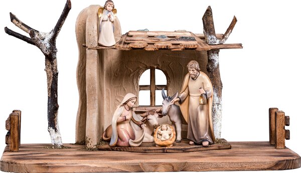 Wooden nativity scene Artis with 7 figures