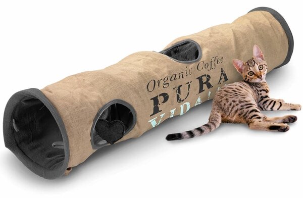 D&D Cat Tunnel Pura Vida 25x120 cm Brown and Anthracite 434/436455