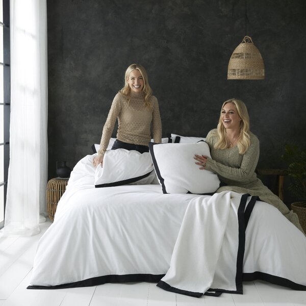 Style Sisters Textured 100% Cotton Duvet Cover & Pillowcase Set Natural