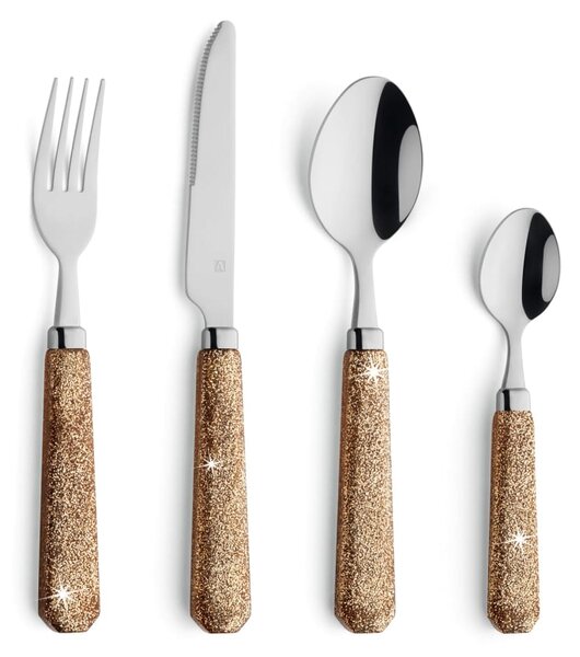 Amefa 24-Piece Cutlery Set Glitter Gold