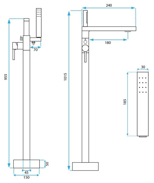 Free-standing faucet Rea Logan Titan