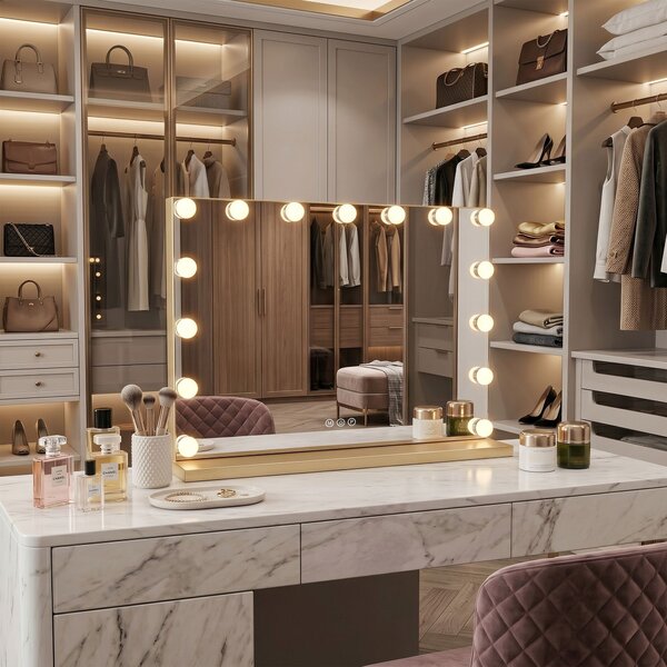 Mirror LED HOLLYWOOD L.Gold