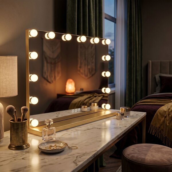 Mirror LED HOLLYWOOD L.Gold