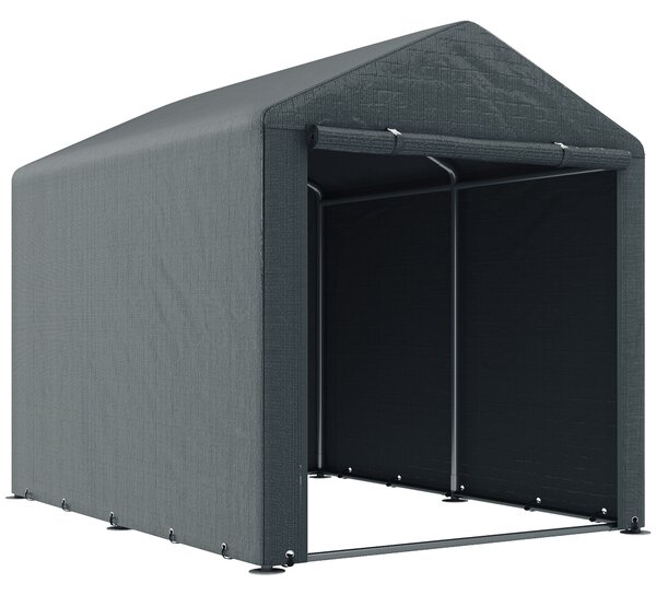 Outsunny 1.6 x 2.2m Garden Storage Shed Tent, with Accessories - Dark Grey