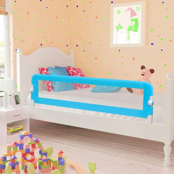 Toddler Safety Bed Rail Blue 120x42 cm Polyester