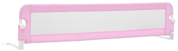 Toddler Safety Bed Rail Pink 180x42 cm Polyester