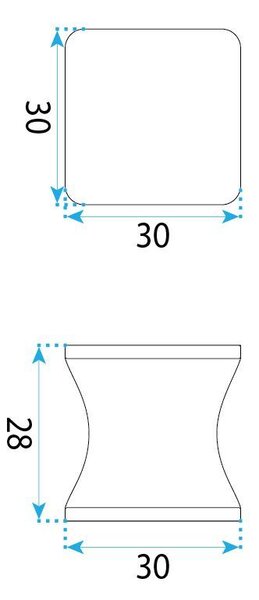 Shower door handle Rea 04 Chrome