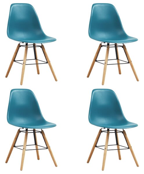 Dining Chairs 4 pcs Turquoise Plastic