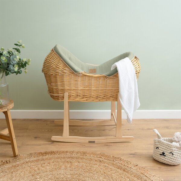 Clair de Lune Organic Noah Pod With Natural Rocking Stand