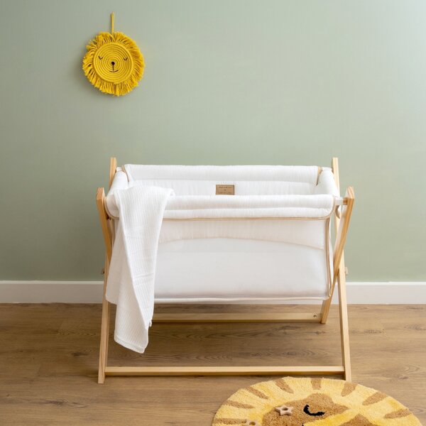 Clair de Lune Organic Folding Crib White