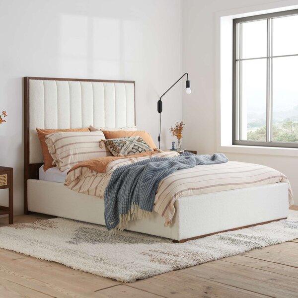 Paddington Bed Frame, Boucle White