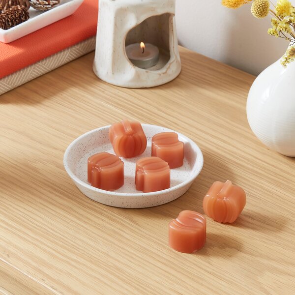 Set of 6 Pumpkin Wax Melts Orange