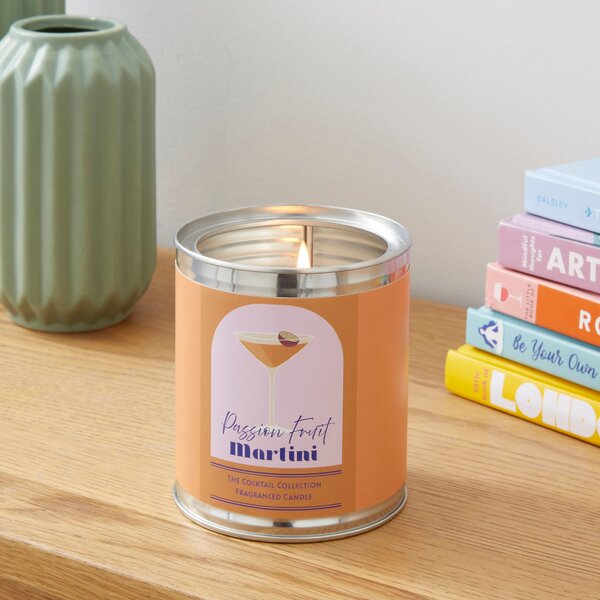 Passion Fruit Martini Tin Candle Orange