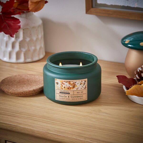 Churchgate Apple & Cinammon Multi Wick Candle Green