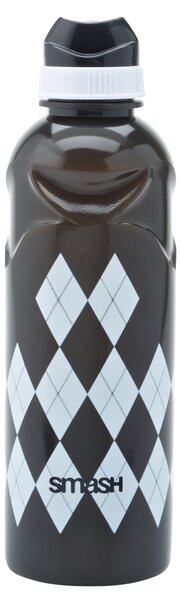 Smash Chequered Stealth Drinks Bottle, 500ml Black