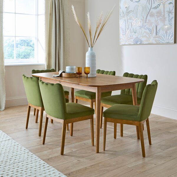 Delilah Dining Chair, Velvet Olive