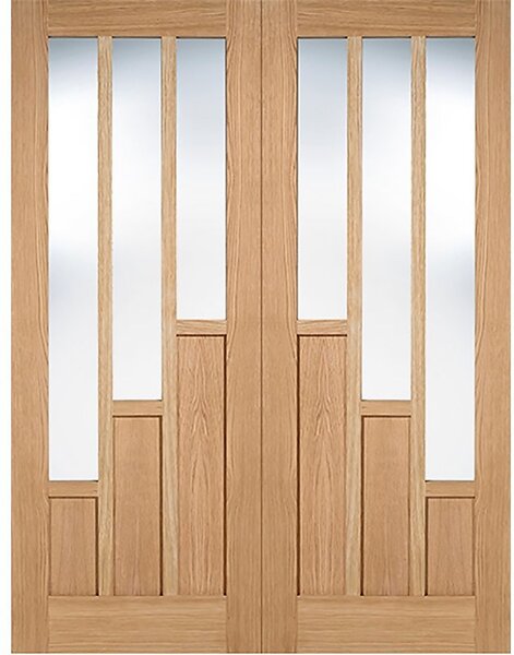 Coventry Internal Glazed Prefinished Oak 3 Lite Pair Doors - 915 x 1981mm