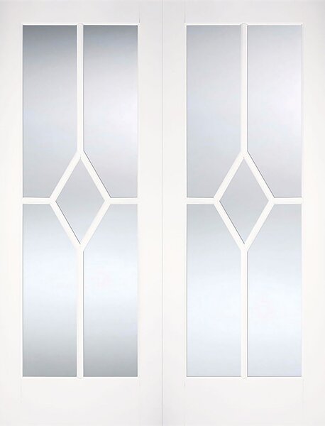 Reims Internal Glazed Primed White 5 Lite Pair Doors - 915 x 1981mm