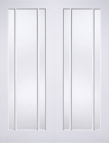 Lincoln Internal Glazed Primed White 3 Lite Pair Doors - 1524 x 1981mm