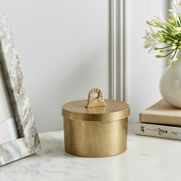 Aluminium Gold Jar Ornament Gold