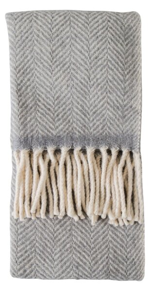 Wool Throw 130cm x 170cm Grey