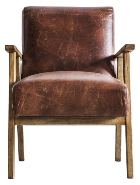 Neyland Arm Chair Vintage Brown Leather
