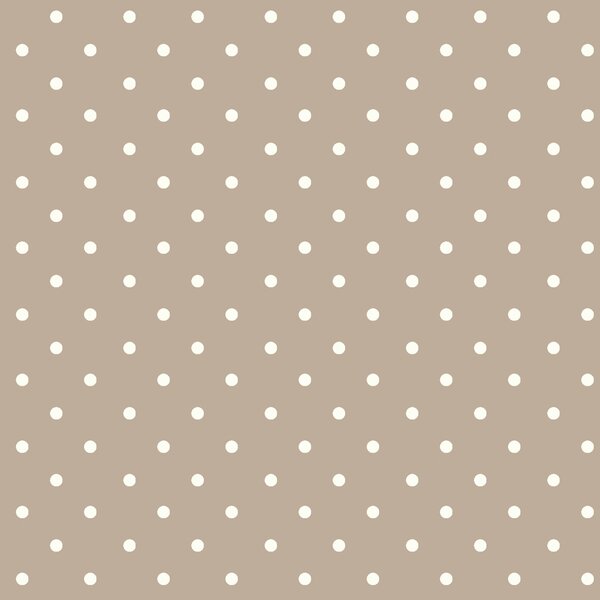 By the Metre Polka Dot PVC Taupe with Antibac Taupe