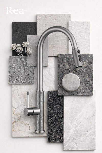 Kitchen faucet Rea Master Brush Nickel