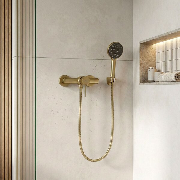 Shower faucet REA Lungo Stripe BRUSH GOLD