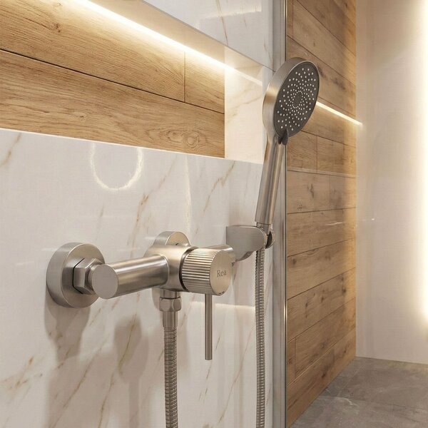 Shower faucet REA Lungo Stripe BRUSH NICKEL