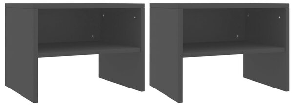 Bedside Cabinets 2 pcs Black 40x30x30 cm Engineered Wood